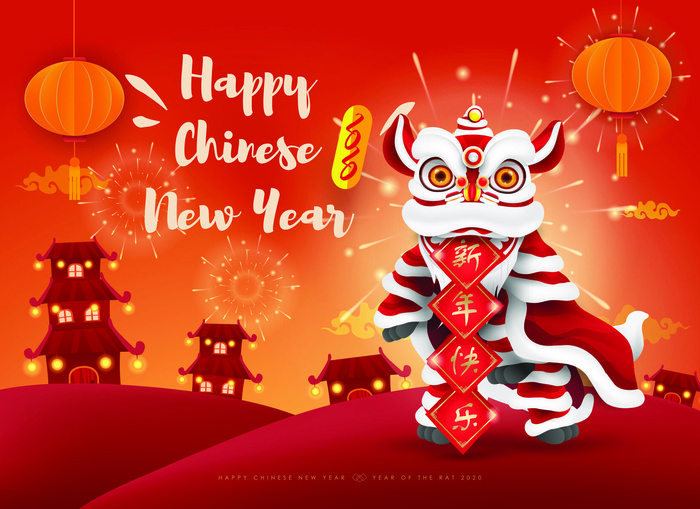 设计装饰新年快乐祝贺春节eps,ai矢量模版下载