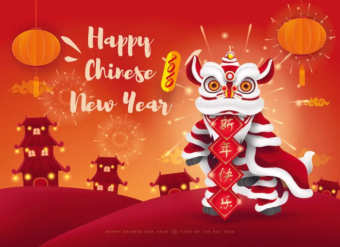 设计装饰新年快乐祝贺春节eps,ai矢量模版下载