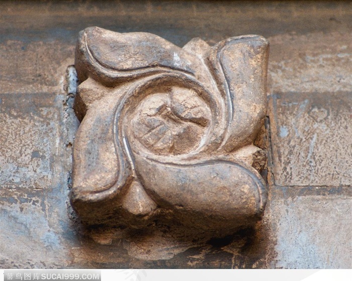 中国古代石雕建筑-漩涡花纹的石雕