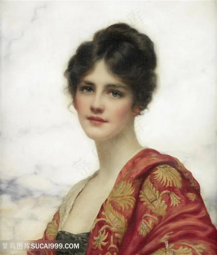 格维得油画唯美美女艺术插画