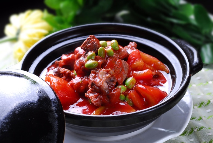 砂锅石锅美食煲类特色菜番茄牛肉煲