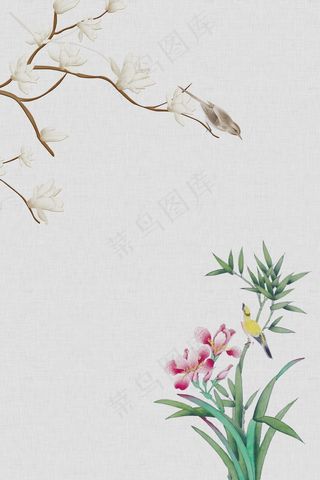 复古工笔画中国风PSD模板