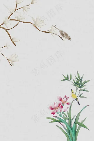 复古工笔画中国风PSD模板