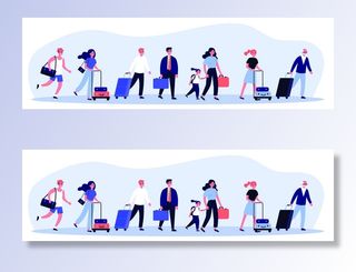 扁平化人物场景办公互联网等距ai矢量设计网页海报UI素材插画