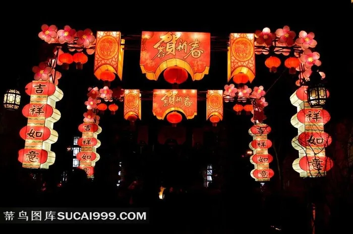 美丽的红色花灯