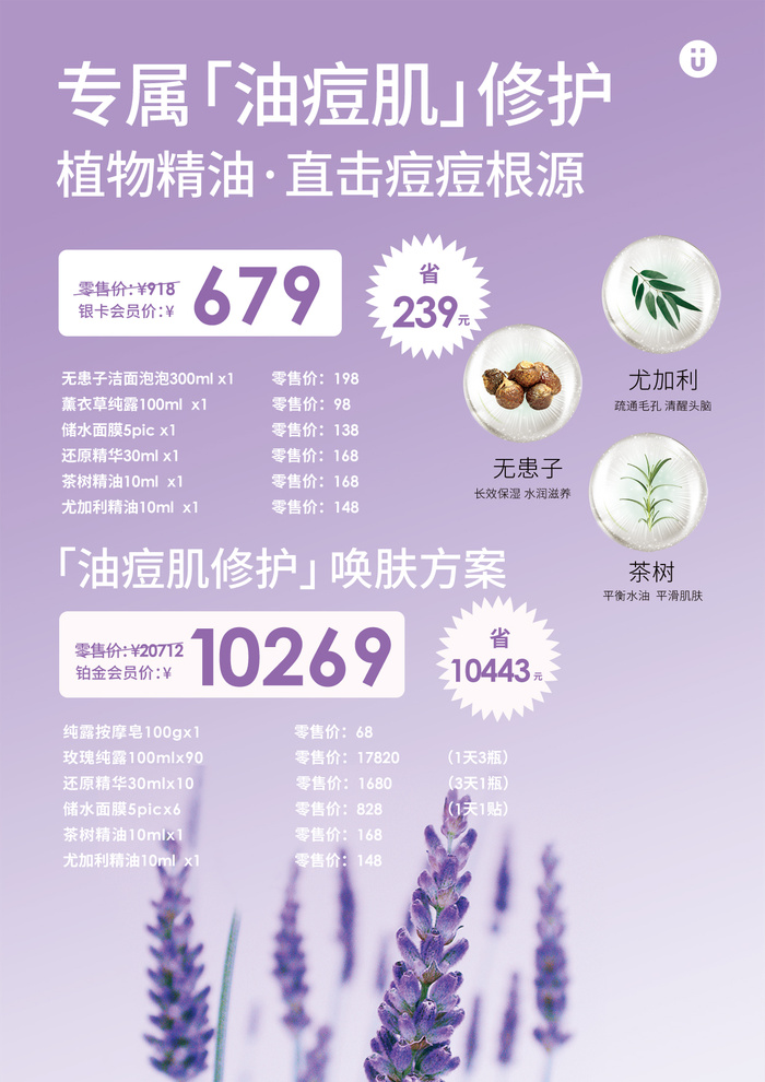 油痘肌护理A4psd模版下载