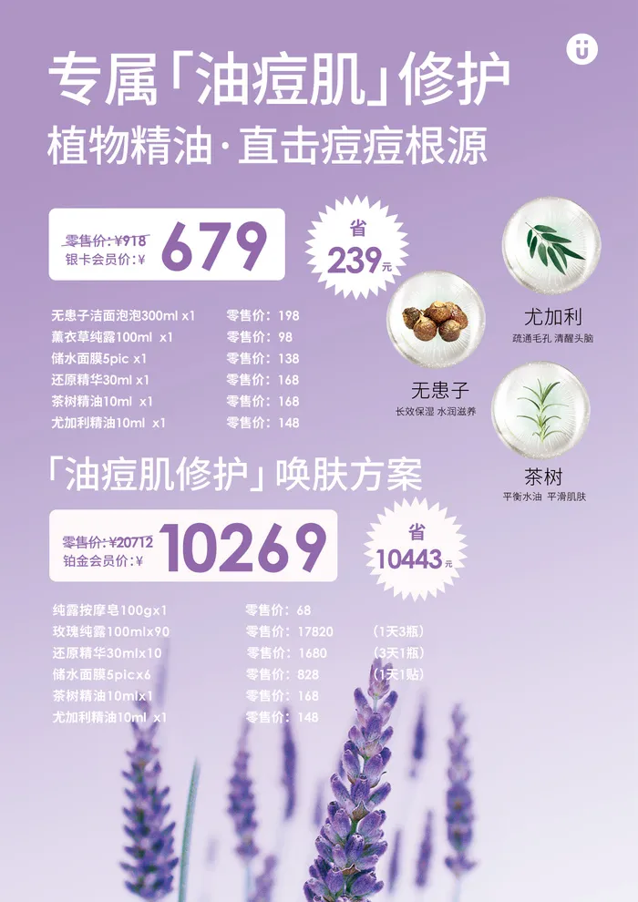 油痘肌护理A4psd模版下载
