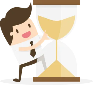 时间沙漏卡通人物