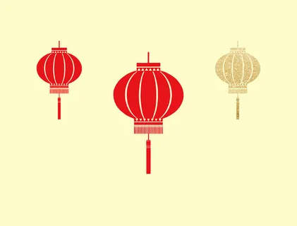 中国风古典传统图案边框纹理祥云灯笼装饰线条PSD背景素材