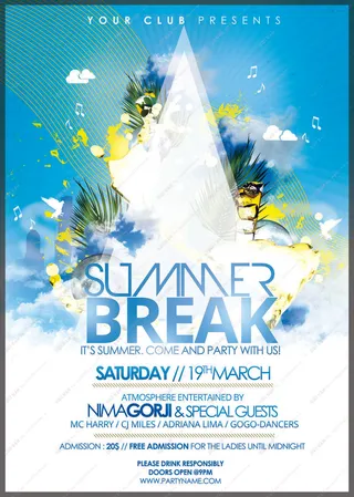 科技感多边形海报模板