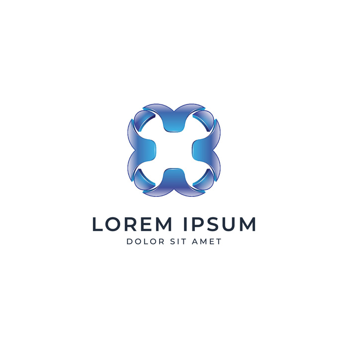 图标标识标志立体几何图形企业商标VI品牌LOGO设计模板AI矢量素材