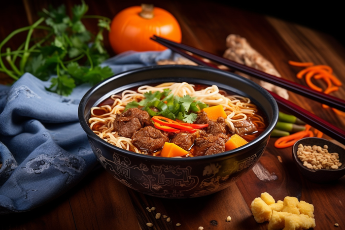 牛肉面美味美食摄影图(4032x2688)