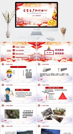 安全生产PPT模板预览图