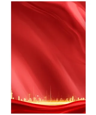 红色城市海报背景