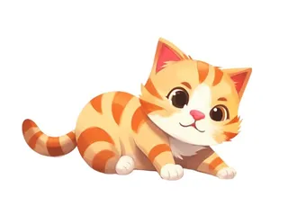 小猫动物元素插画