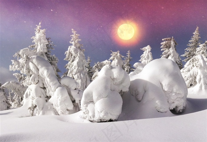 唯美雪山景色高清图片