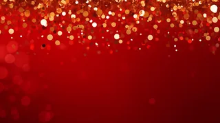 红色金色闪片年会新年大气背景