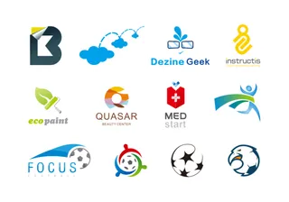 蓝色科技展板海报名片