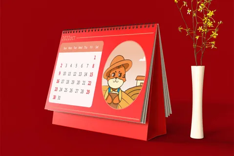 2022年虎年新年春节礼盒场景样机