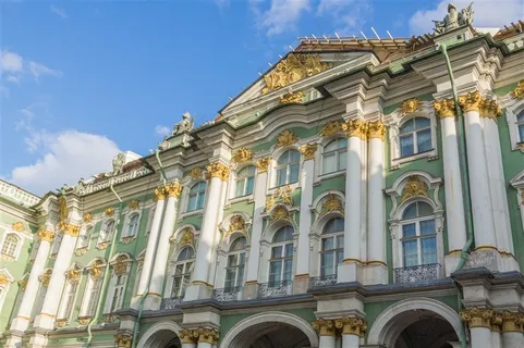 俄罗斯著名旅游胜地冬宫建筑博物馆景观