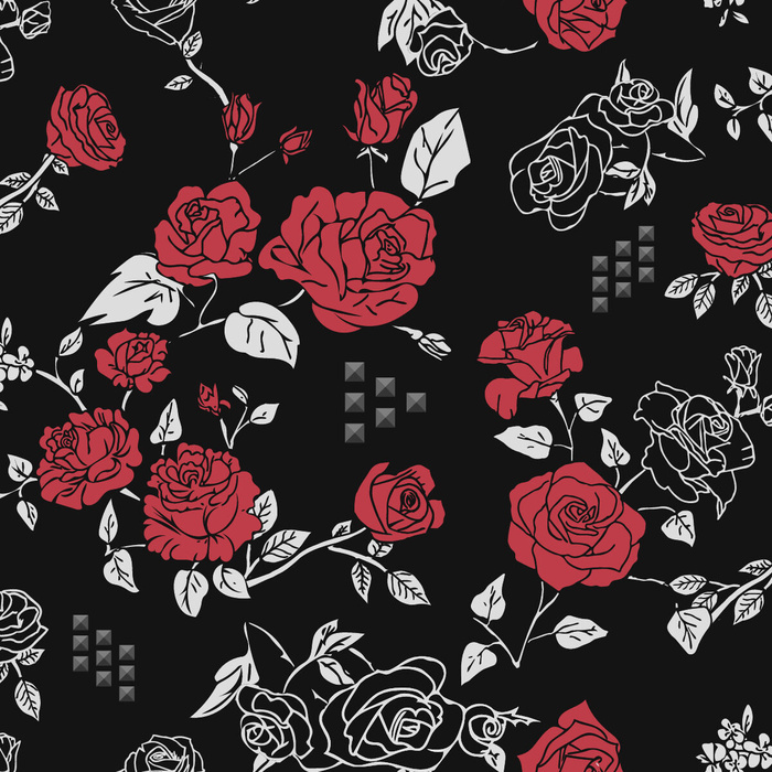 花卉唯美手绘花朵面料纹理手机壳布料面料印花服装矢量图案素材