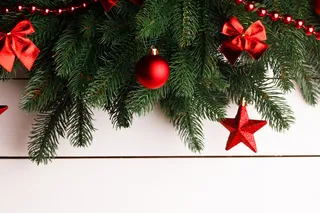 圣诞节圣诞树装饰挂件金色圣诞球特写近景(84)