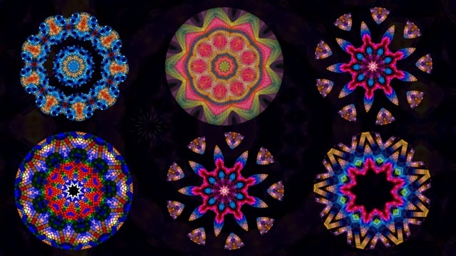 万花筒艺术, 图案, 装饰品, 边境, 动画片, 万花筒