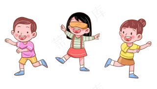 儿童节小孩玩耍