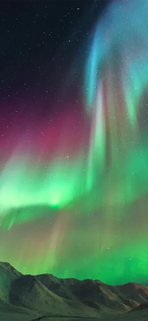 绿色极光壁纸图片