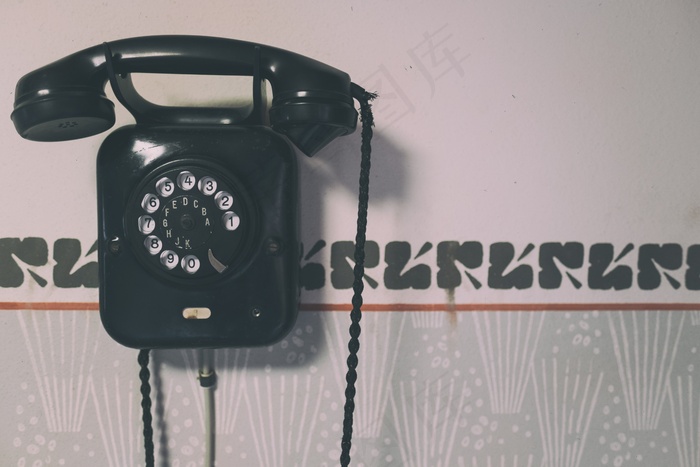 黑色拨号电话图片