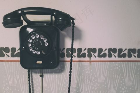 黑色拨号电话图片