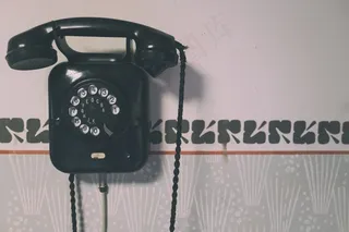 黑色拨号电话图片