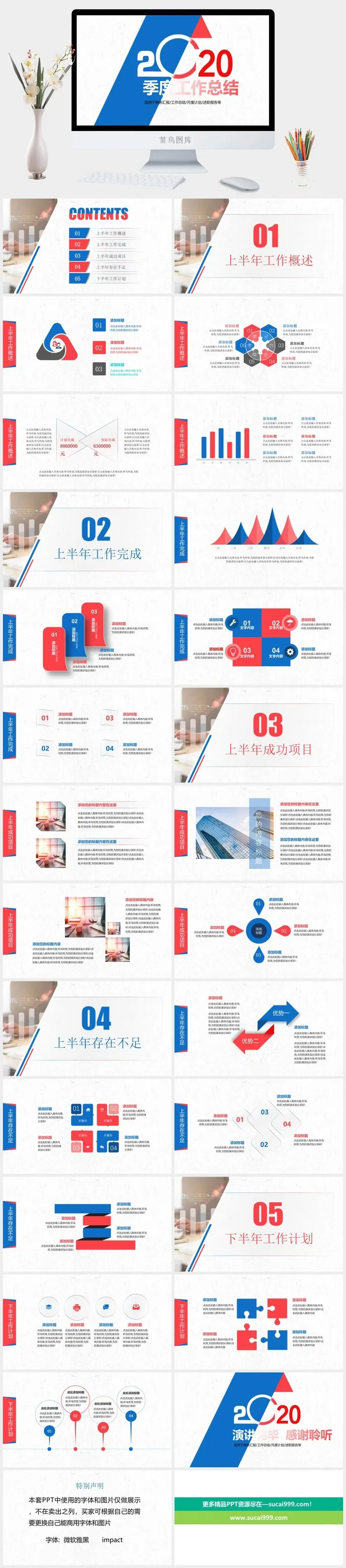 销售工作总结PPT模板