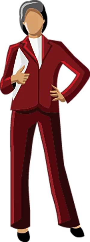 商务女卡通简笔