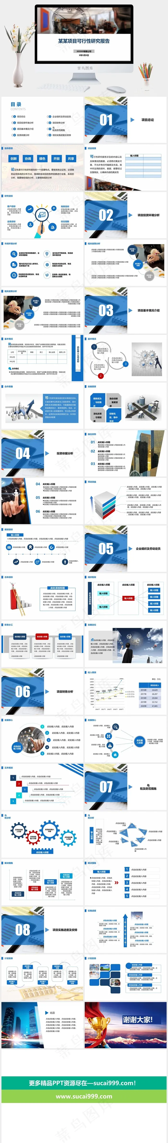 项目可行性研究报告PPT模板