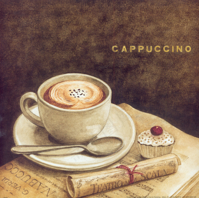 咖啡唯美艺术插画