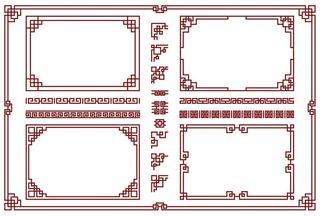 矢量花纹边框大全