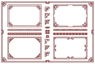 矢量花纹边框大全
