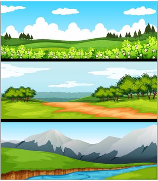 欢迎春天到花开风景