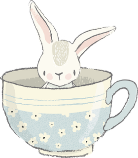 杯子兔子卡通