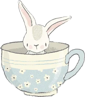 杯子兔子卡通