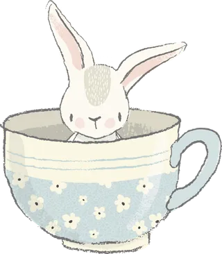 杯子兔子卡通