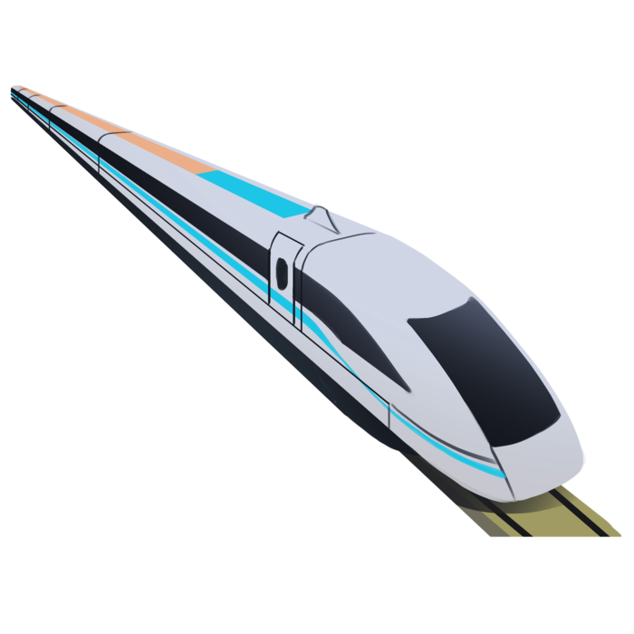 高铁列车动车动画免扣素材PNG