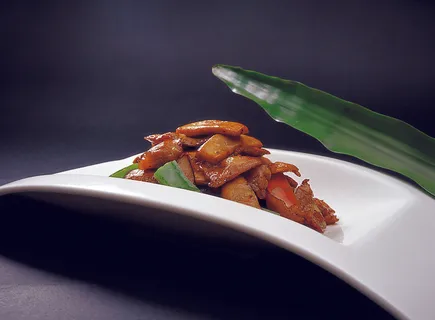CXC06377杏鲍菇炒松板肉  38元份 CXC06377杏鲍菇炒松板肉  38元份