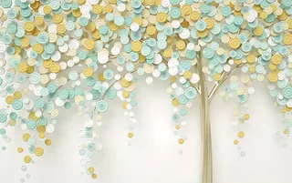 玉雕发财树背景