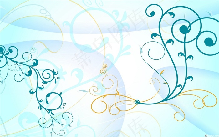 清爽花纹背景