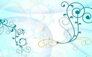 清爽花纹背景