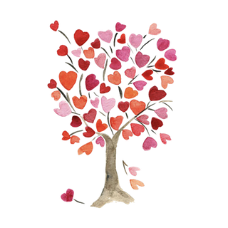 素材爱心树木