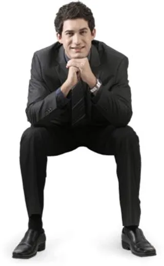 坐着的商人 PNG免抠