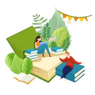 开学季学生扁平插画_元素